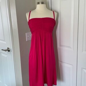 Soma hot pink bandeau dress with pockets size XS